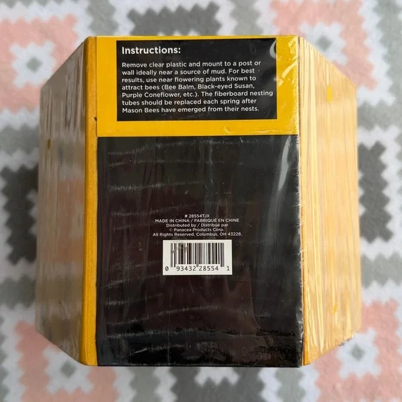 Bee House Honeycomb Modular Mason Bee House - Yellow - Picture 2 of 5